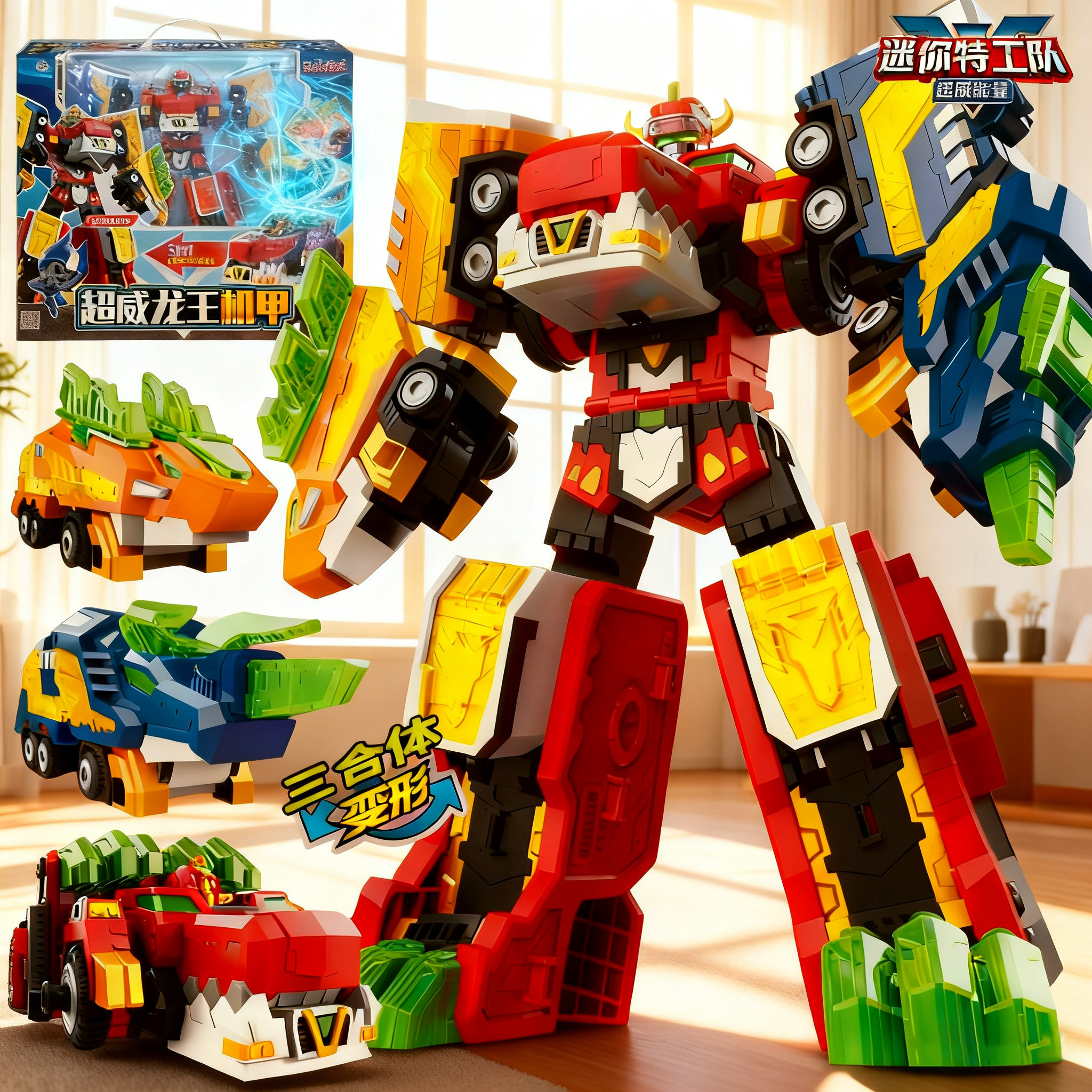 迷你特工队超威能量战队变形机甲