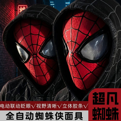 漫威正版蜘蛛侠可动眼头套