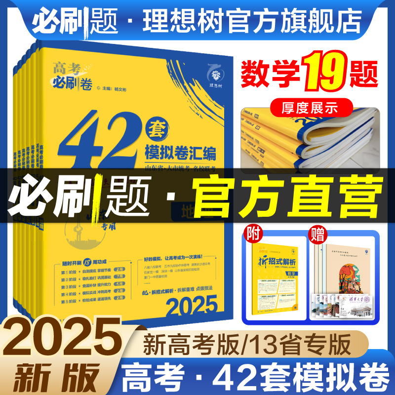 理想树2025新高考必刷卷42套模拟卷数学试卷19题物理化学生物语文英语历史地理高考模拟试题汇编高二三高考一轮复习资料高中必刷题-封面