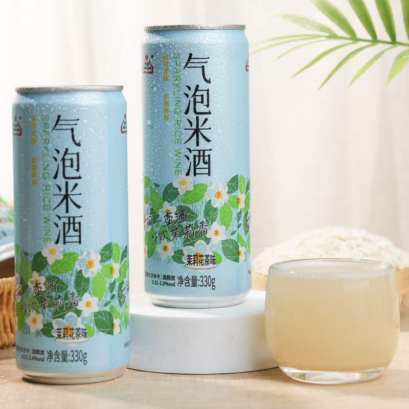 生龙气泡米酒茉莉花茶味330g低度