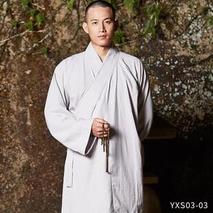 新式慈缘僧服春秋和尚服水洗棉麻僧袍僧衣大褂长衫长褂短褂可机洗