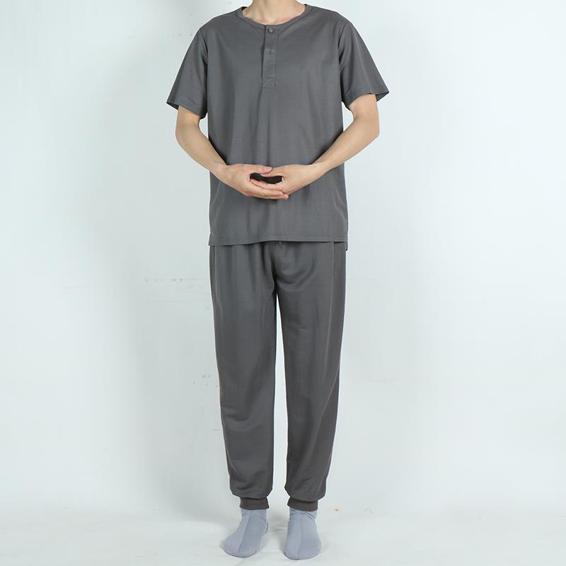 新式僧服短袖短褂夏季薄款冰丝棉男女同款套装寺院僧人内穿衣居士
