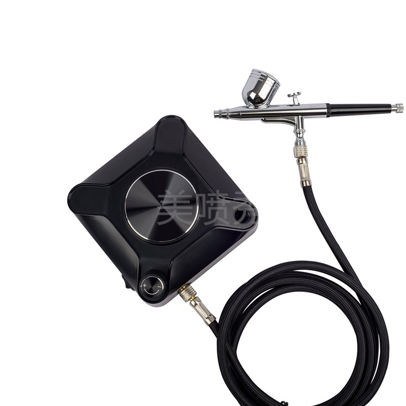 静音型迷你喷绘泵喷枪美工高达喷漆喷笔H纹身上色模型气泵套装美
