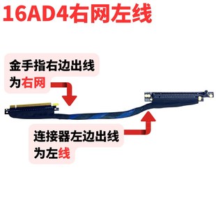 GPU服务器显卡延长线 X16 编织网线束立管内置右出GEN4 4.0 PCIE