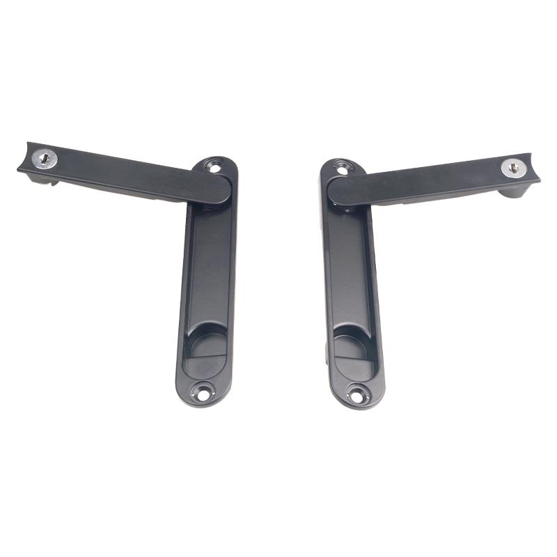 隐藏式平开门窗带钥匙把手推拉窗户矮扁传动执手金U刚网纱窗把手