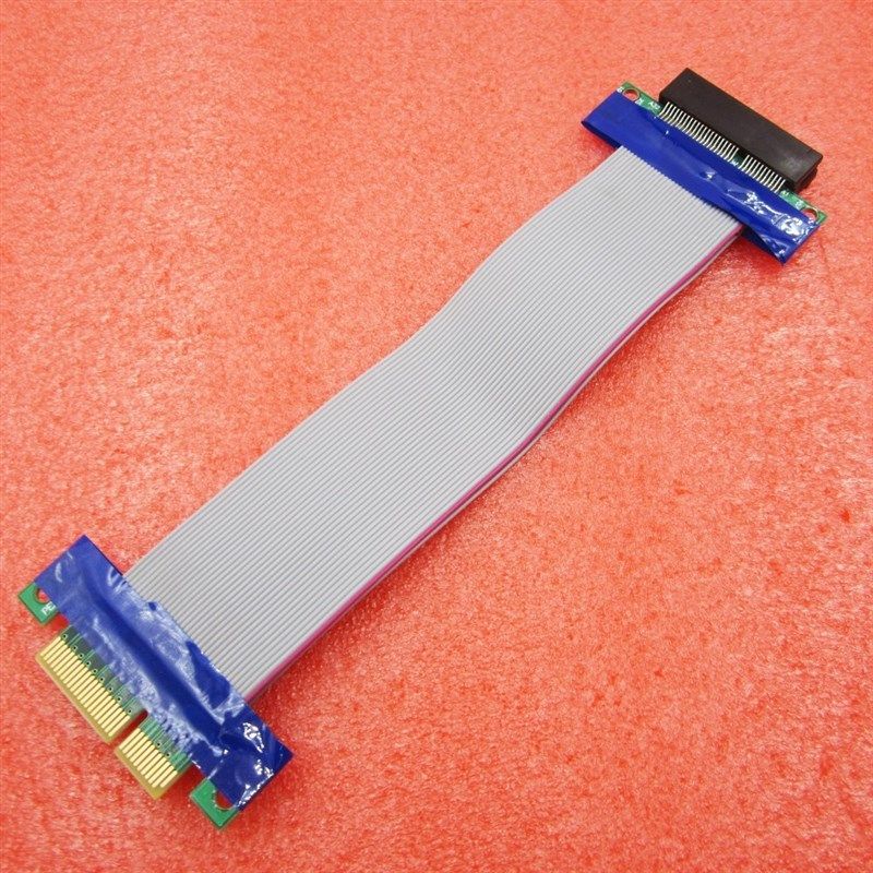 PCIE4X延长线 PCIE4X显卡转接线 总长19CM  PCIE转向卡