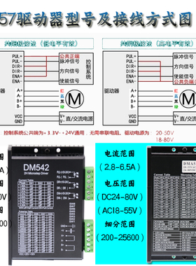 两相57/86BYG步进电机套装t1.3-12N.M驱动器DM542/860H大扭矩刹车