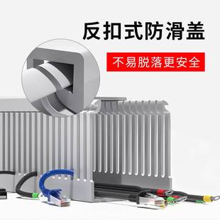 PVC密齿线槽塑料明装 灰色电线网路线配线槽u型Q布线槽pvc细齿线