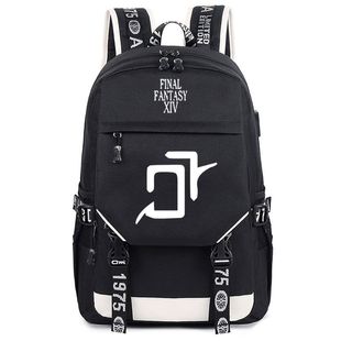 最终幻想14徽章书包FF14艾欧泽亚全职业学生双肩背包牛津布防水包