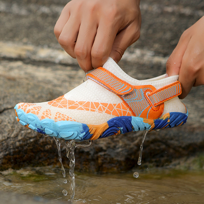 加厚底儿童溯溪鞋男女沙滩鞋速干徒步漂流游泳鞋割赶海礁石防滑鞋 — 1