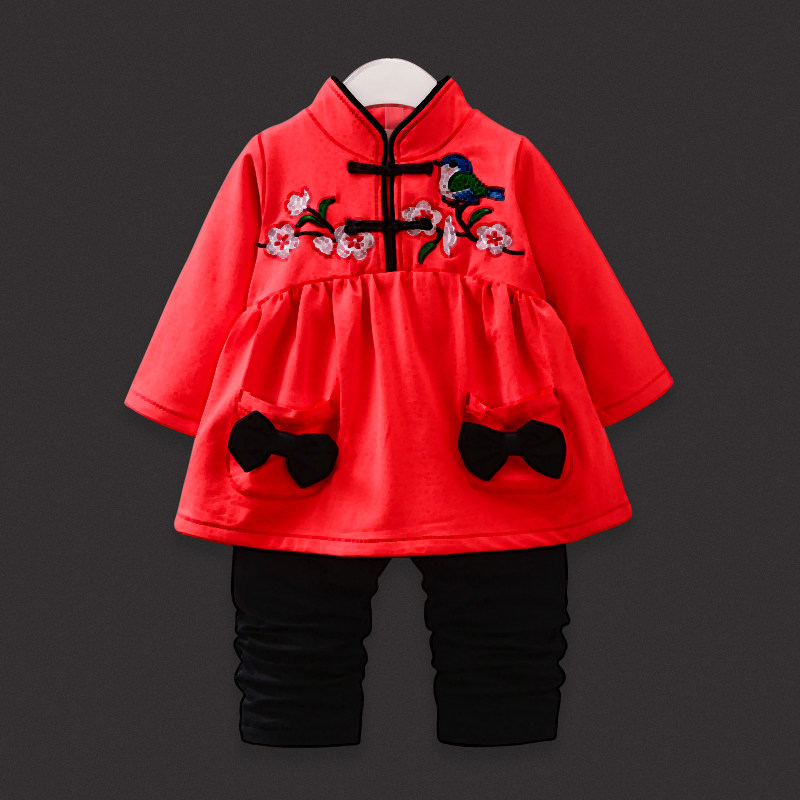 中国风女童汉服春秋款抓周礼服