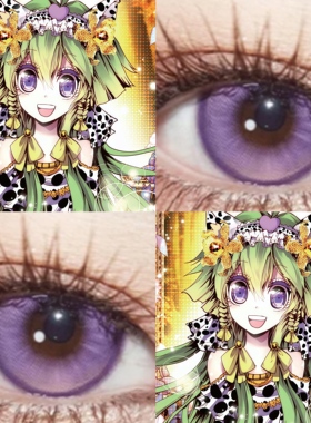 张小菲cos美瞳日抛紫色暴走邻家紫色光晕甜度紫木槿紫显色正贺JA