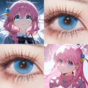 波奇酱cos美瞳日抛yukico夜蓝星蓝色显色cosplay带度数隐形眼镜gt
