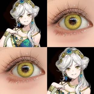 温妮弗雷德cos美瞳黄绿色半年抛重返1999王牌金星雾晶砂栀子金JA