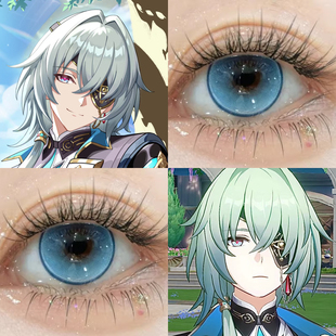 那刻夏cos美瞳崩铁大小直径日抛yukicon蓝海秘境显色动漫展正品gt