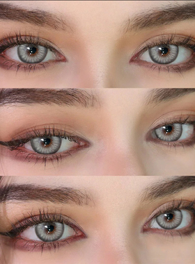 安娜银灰美瞳年抛女大直径女灰色混血款半年抛隐形眼镜正装官网TN