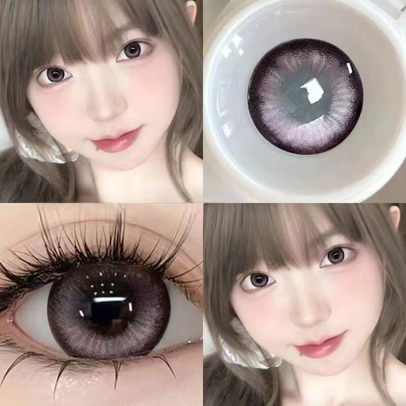 2025新款紫色美瞳三明治工艺混血大直径官网正品近视隐形眼镜AXO