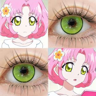 北大路樱cos美瞳绿色日抛蜜瓜气泡黛青绿萤火嫩AIKATSU偶像活动JA