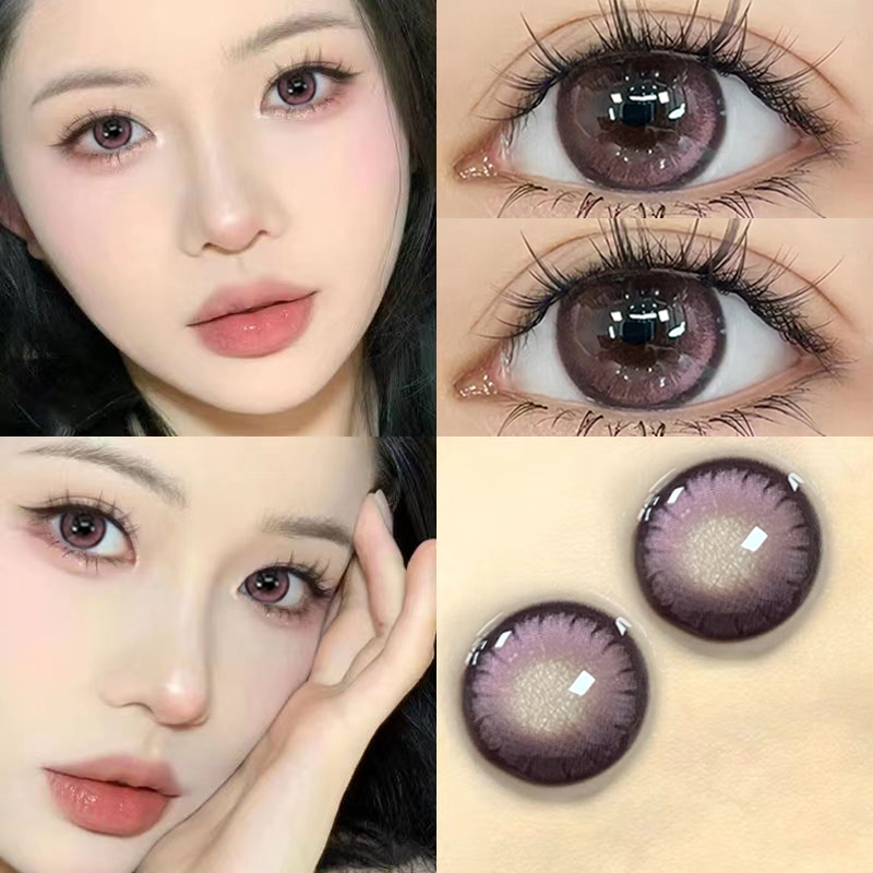 2025新款蓝色美瞳三明治工艺混血COS款大直径半年抛隐形眼镜AXO