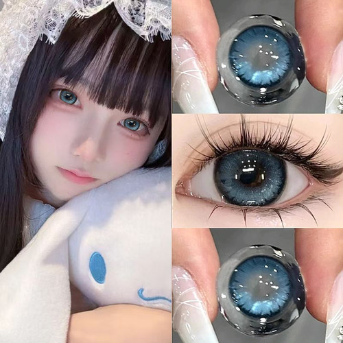 kumiluo新款蓝色美瞳天鹅公主大直径官网正品半年抛隐形眼镜AXO