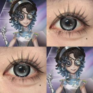 弓箭手发散谱伯伦希尔cos美瞳灰色日半年抛哭哭奶酪灰荒诞黑胶JA