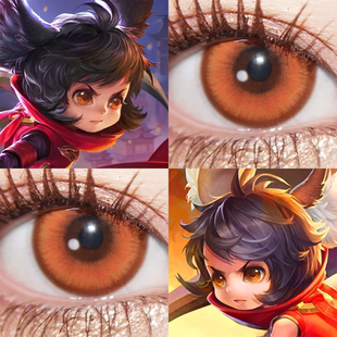 李元芳cos美瞳日抛王者荣耀枫原橙火灵珠芬达石萤火甜橙漫展佳JA