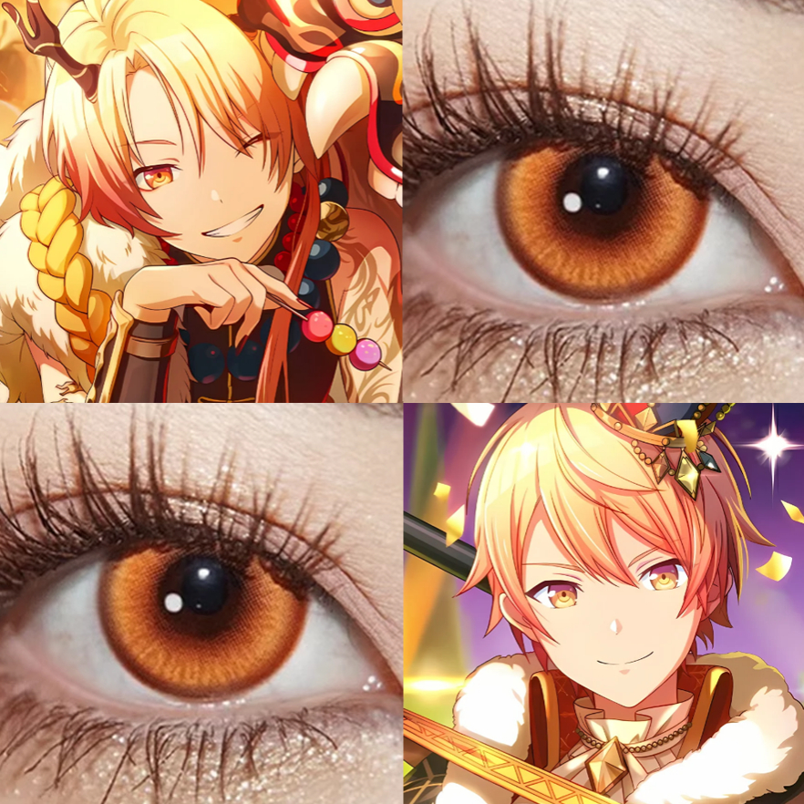 天马司cos美瞳半年抛橘橙色世界计划橘色显色非人哉孙悟空赞德JA