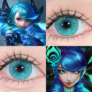 英雄联盟cos格温美瞳金铲铲人设play奈良晚音宝石冰青纱远黛婷Ja