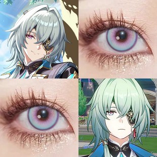 那刻夏cos美瞳推荐大小直径日抛doya星岚紫2次元带度数隐形眼镜gt