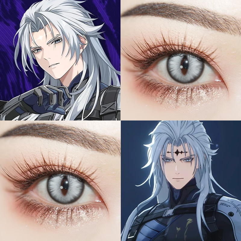 鸣潮卡卡罗cos美瞳烛龙蚀月灰色竖瞳金属灰烬萤火星辉漫展正品Ja