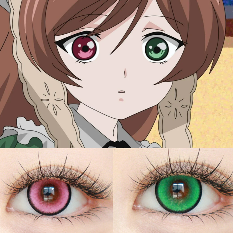 翠星石蔷薇少女cos美瞳日抛异瞳漫展超能粉重生绿李天希樱初音ZC