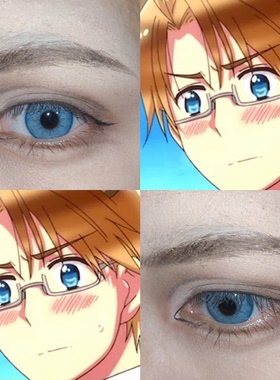 阿尔弗雷德F琼斯cos美瞳显青蓝色年日抛黑塔利亚aph带度数正品DN