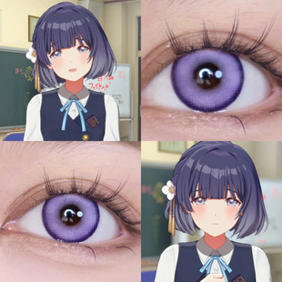 学园偶像大师秦谷美铃COS美瞳酸Q葡萄梦神花园桑果气泡显色紫婷Ja