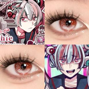 小宫千惠cos美瞳红色日抛阴湿男女鬼赤热之心赤红莲万圣节显色JA