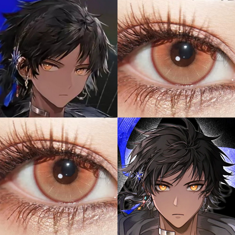 引星棘刺cos美瞳半年抛明日方舟男元素精灵落日晚霞帝王金佳JA