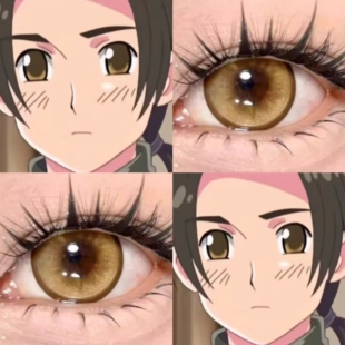 王耀cos美瞳金棕色日抛黑塔利亚水水茶晶黄色光晕明月清风显贺JA