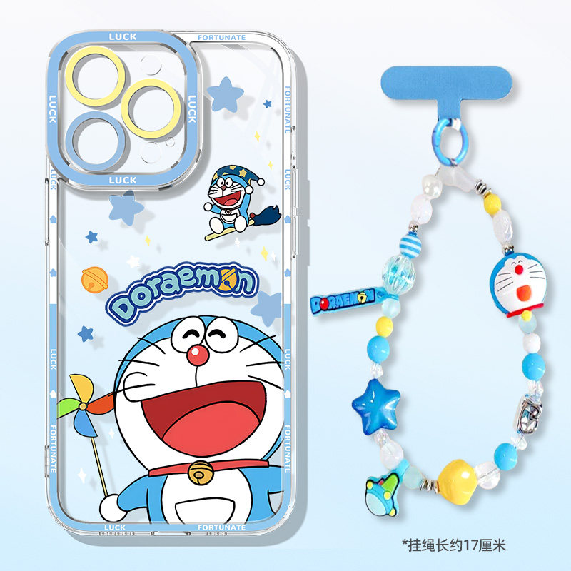 哆啦A梦适用苹果手机壳新款女iphone16pro透明硅胶15p