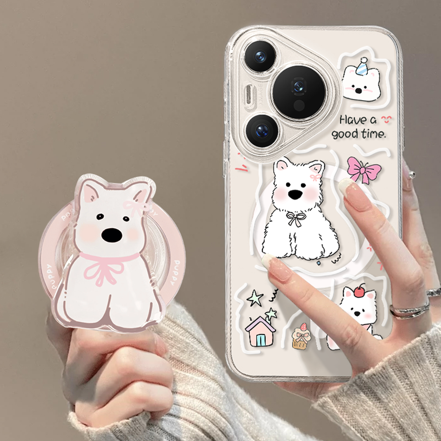 适用华为磁吸手机壳时尚创意女款