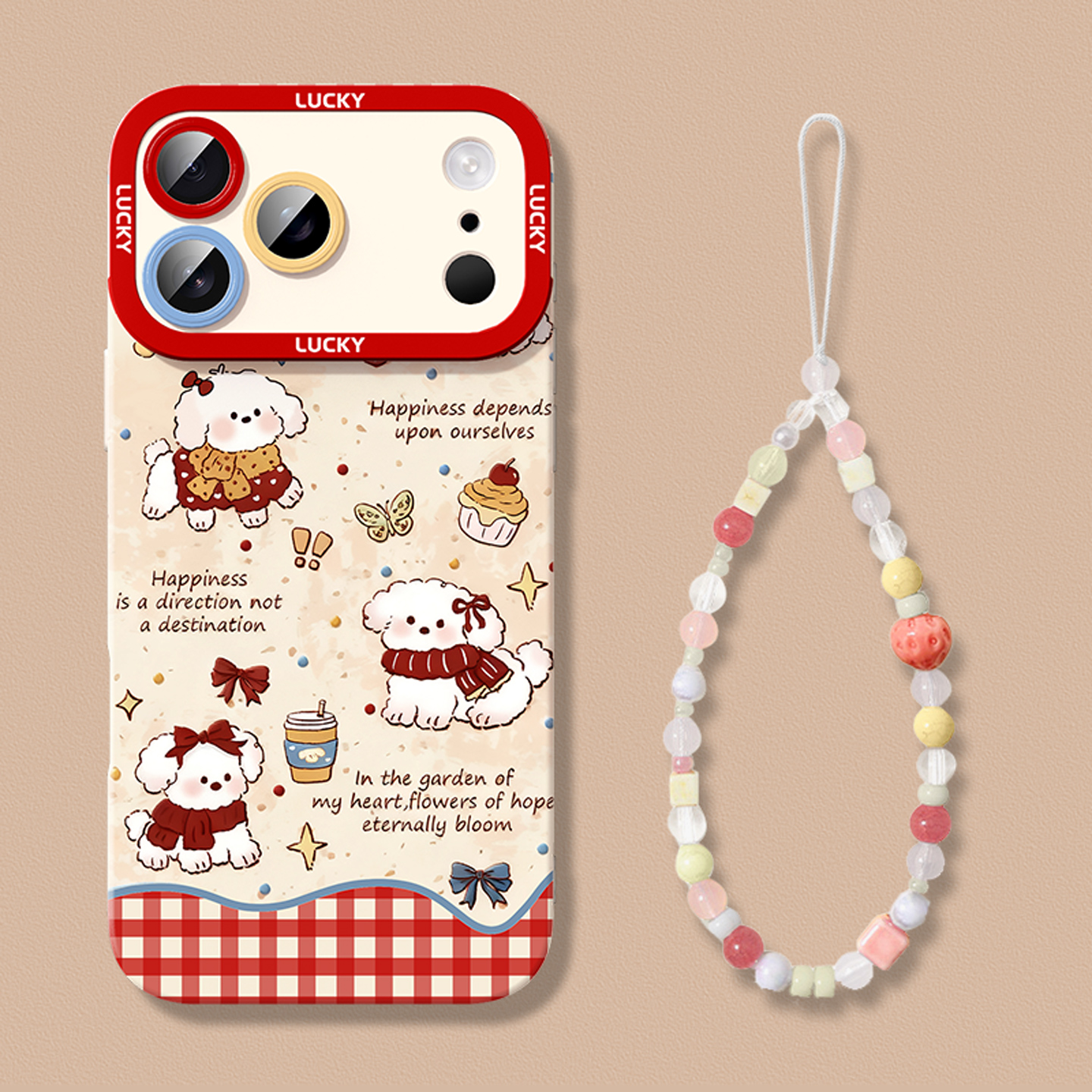 适用苹果手机壳带挂绳手链保护壳