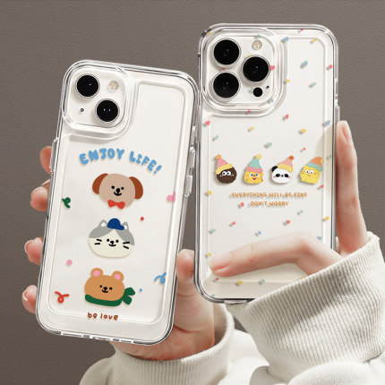 适用红米note15pro+手机壳新款女生14proplus透明13pro+超薄防摔12turbo软壳11pro+十外壳9/10保护套小狗猫咪