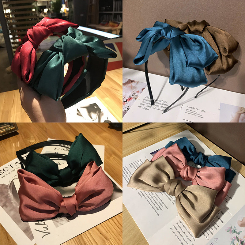 大蝴蝶结雪纺绸缎布艺发箍春夏甜美百搭纯色仙女头箍韩国网红发卡,饰品/流行首饰/时尚饰品新,发饰,淘宝优惠券,粉丝福利购,淘宝优惠卷