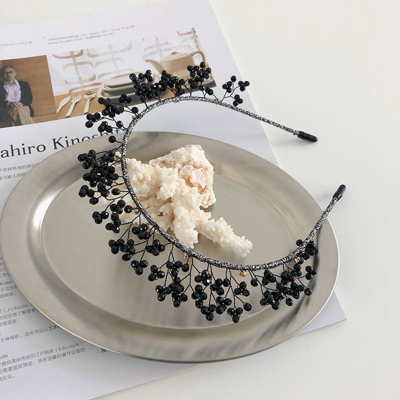 雪花仿水晶甜美镶钻发箍金线缠绕细头箍韩版网红仙女气质新娘头饰