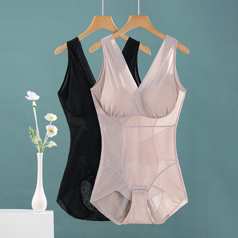 免穿文胸连体塑身衣夏季薄款收腹束腰收肚子带胸垫塑形美体束身衣,女士内衣/男士内衣/家居服,塑身连体衣,淘宝优惠券,粉丝福利购,淘宝优惠卷