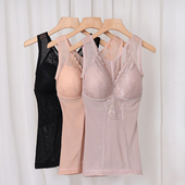 上衣束身美体内衣女 收腹束腰背心式 上半身塑身衣带胸罩一体式 薄款