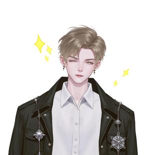 live2d虚拟主播成品皮套金发帅哥直播虚拟形象设计虚拟主播