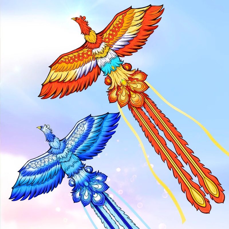 凤凰风筝大人专用儿童微风易飞2026新款大型高档手持纸鸢潍坊成人