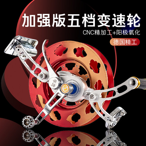 【五档变速轮】可折叠加强风筝轮