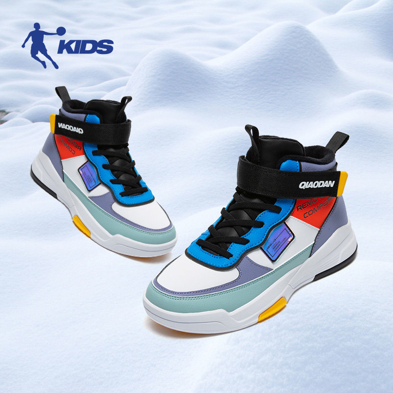 【清仓款】乔丹男童棉鞋保暖加绒运动鞋防滑儿童跑步鞋篮球鞋正品