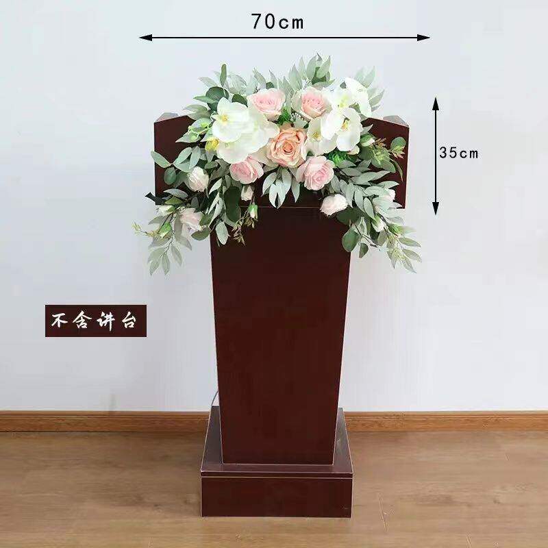 仿真桌花台花办公室装饰花艺商务酒店摆设宣誓台演讲台会议桌花