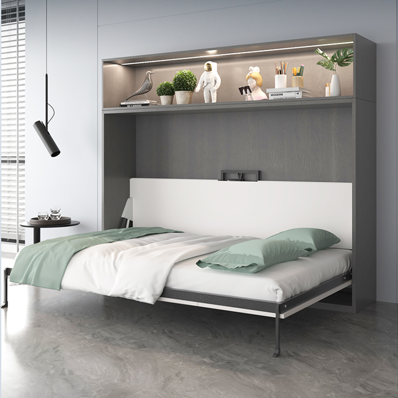 电动隐形床墨菲壁床 多功能可折叠下翻转床省空间的侧翻五金配件